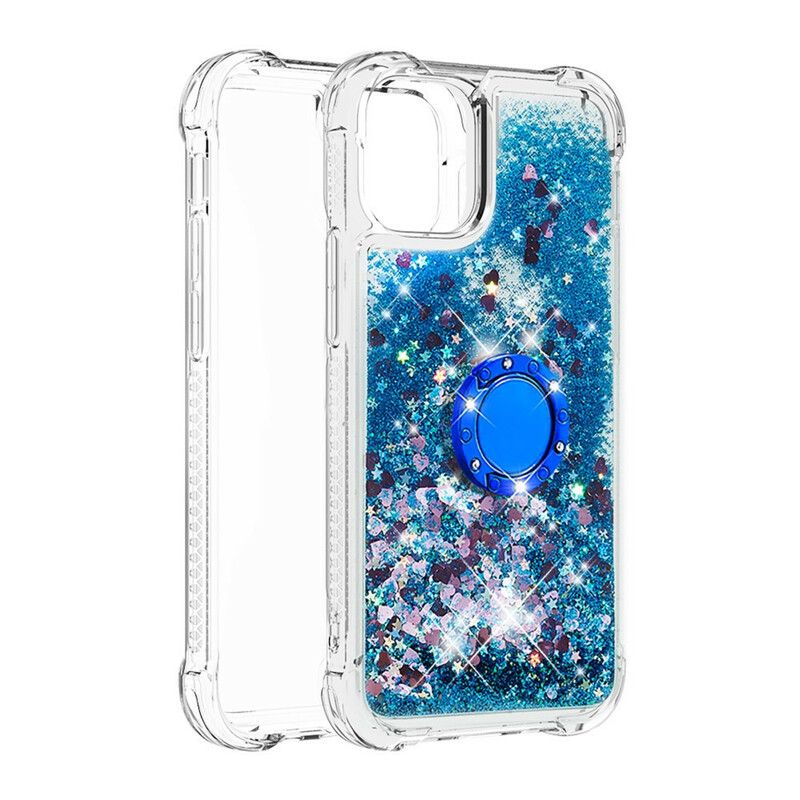 Etui Iphone 13 Pro Cekiny Z Uchwytem Na Pierścionek