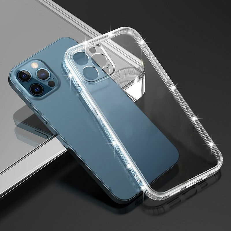 Etui Iphone 13 Pro Jasne Diamentowe Krawędzie Etui Ochronne