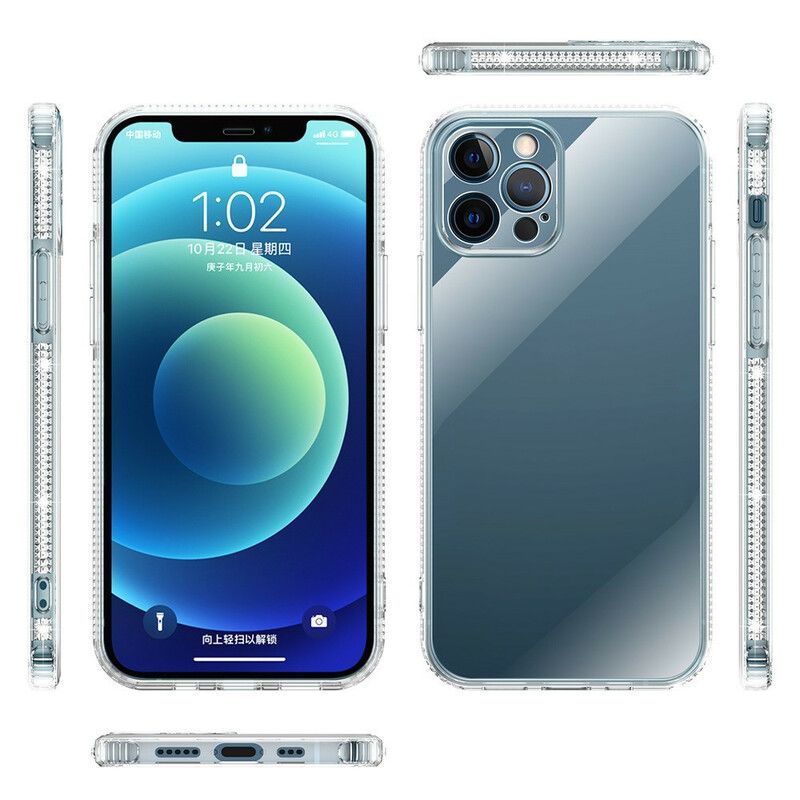 Etui Iphone 13 Pro Jasne Diamentowe Krawędzie Etui Ochronne