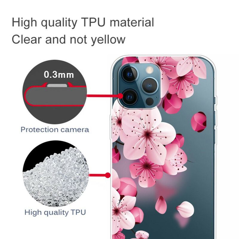 Etui Iphone 13 Pro Kwiatowy Premium