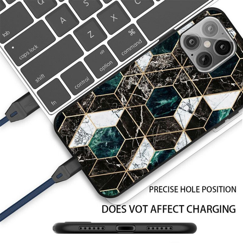 Etui Iphone 13 Pro Marmurowa Geometria Etui Ochronne