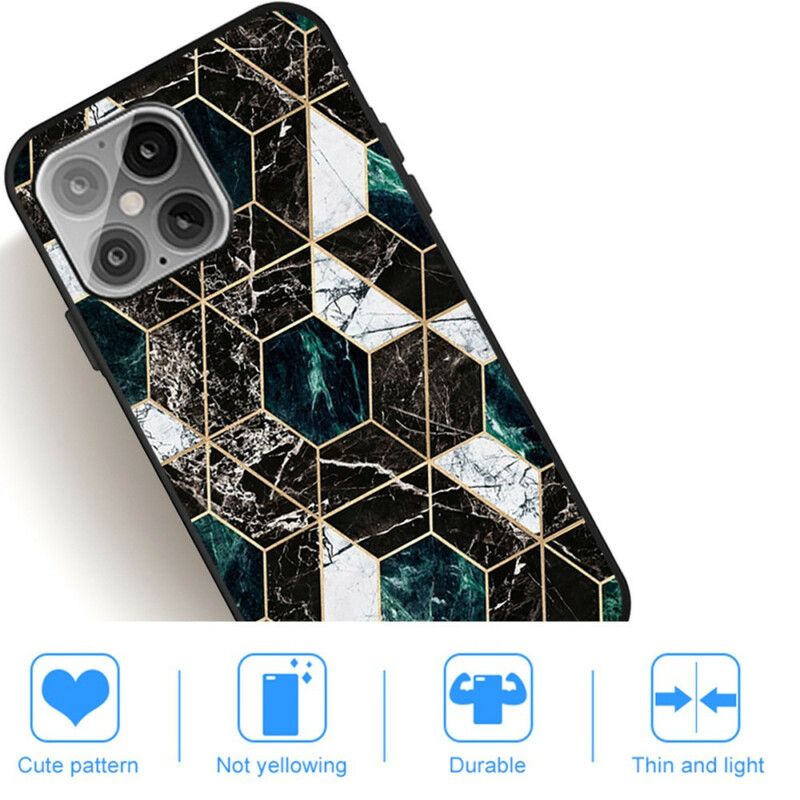 Etui Iphone 13 Pro Marmurowa Geometria Etui Ochronne