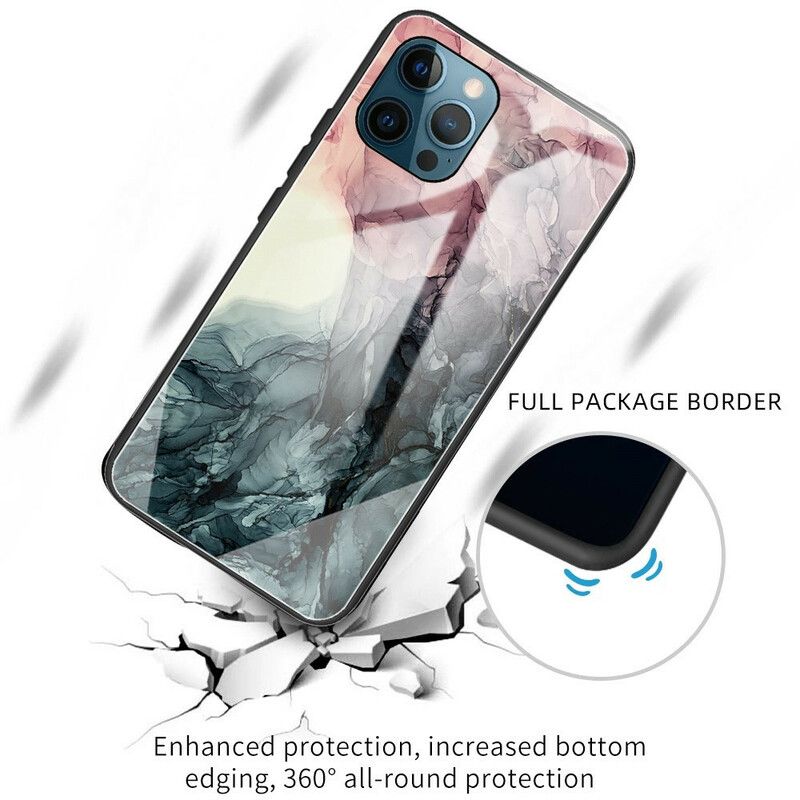 Etui Iphone 13 Pro Marmurowe Szkło Hartowane