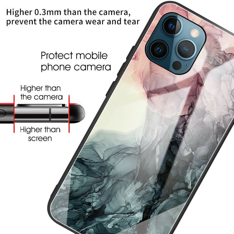 Etui Iphone 13 Pro Marmurowe Szkło Hartowane