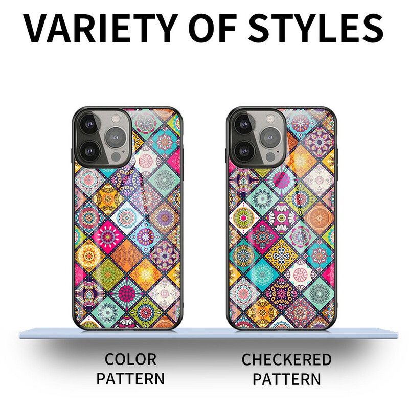 Etui Iphone 13 Pro Patchwork Uchwyt Magnetyczny