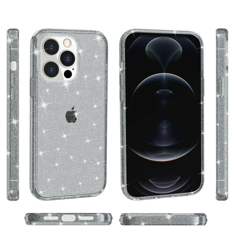 Etui Iphone 13 Pro Przezroczyste Cekiny Etui Ochronne