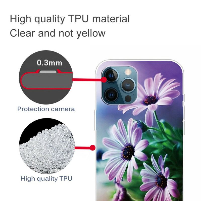 Etui Iphone 13 Pro Realistyczne Kwiaty