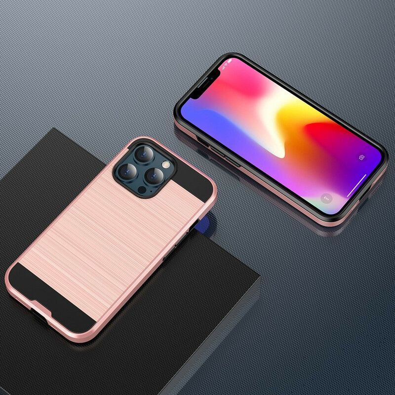 Etui Iphone 13 Pro Szczotkowane Włókno Węglowe Etui Ochronne