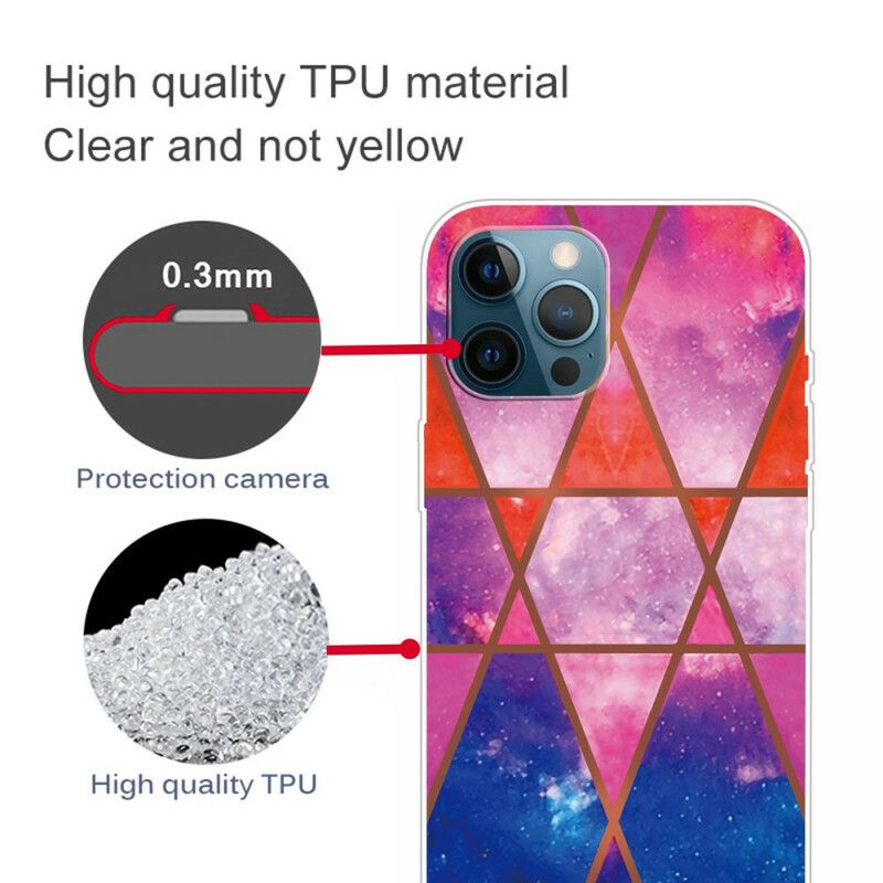 Futerały Iphone 13 Pro Etui Na Telefon Zmienny Geometryczny Marmur