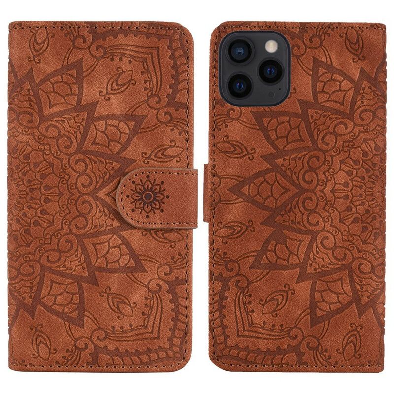 Skórzany Futerał Iphone 13 Pro Etui Na Telefon Barokowa Mandala