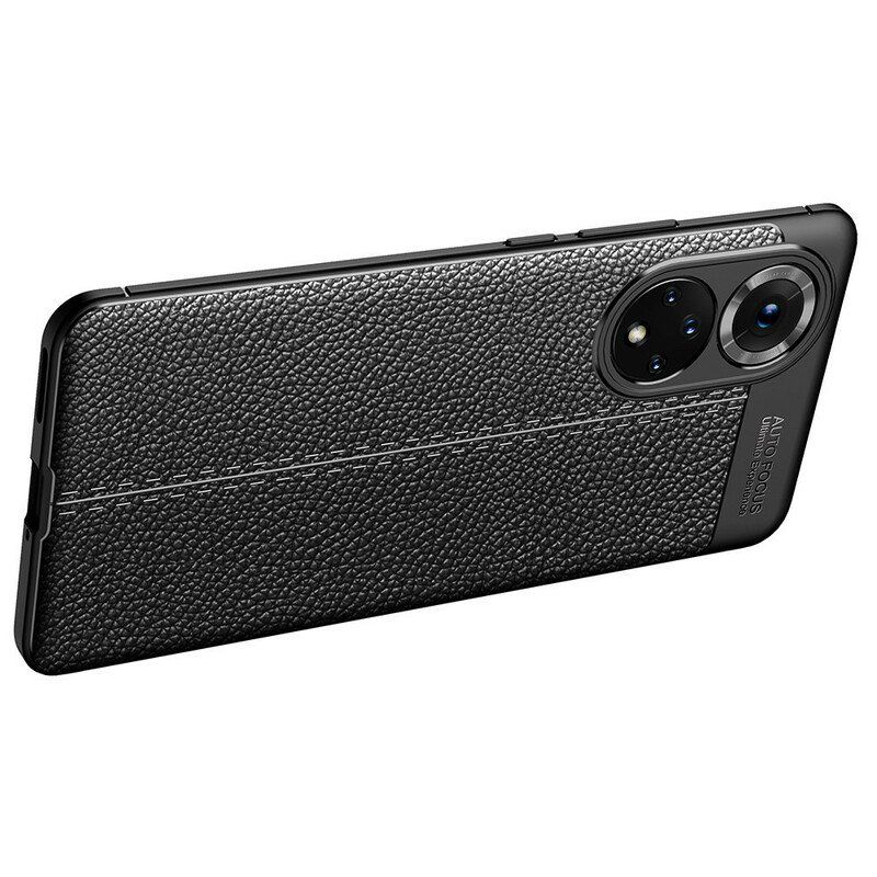 Etui do Honor 50 Pro Efekt Skóry Liczi Pro Double Line