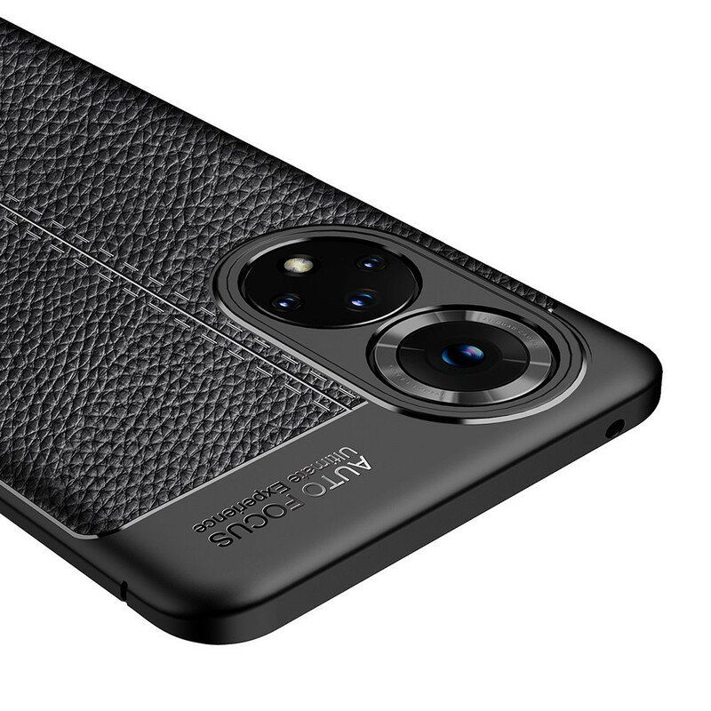 Etui do Honor 50 Pro Efekt Skóry Liczi Pro Double Line