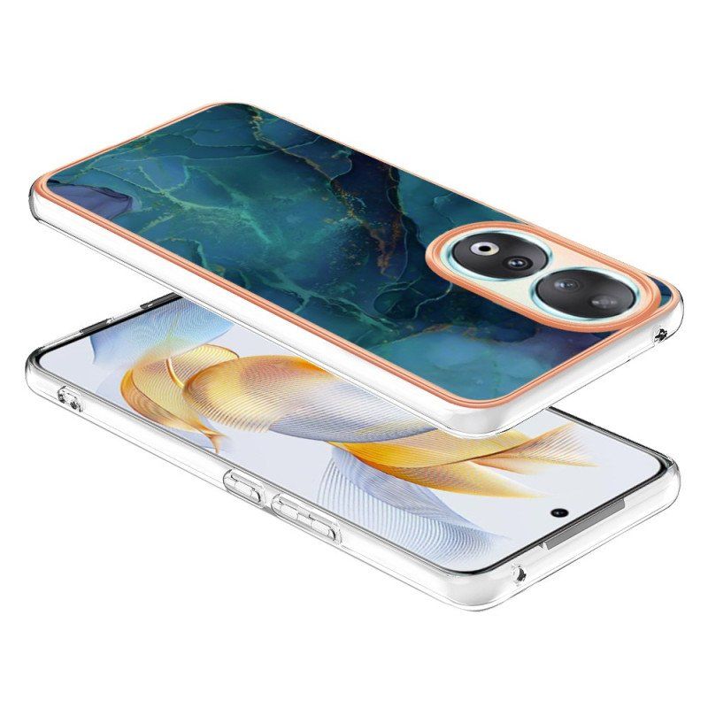 Etui do Honor 90 Kolorowy Marmur