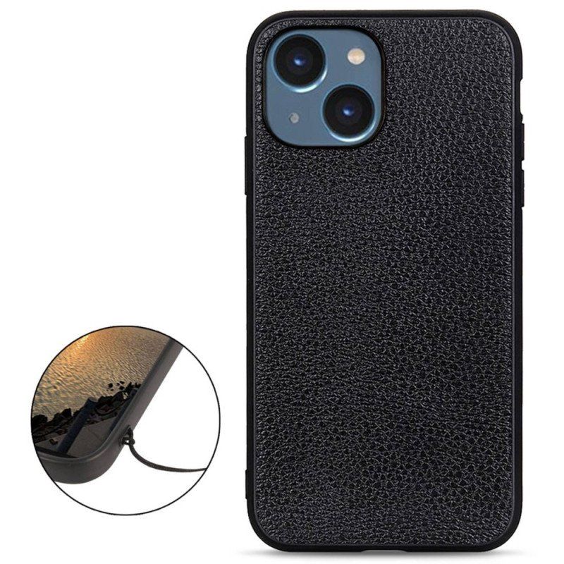 Etui do iPhone 14 Plus Prawdziwa Skóra Litchi