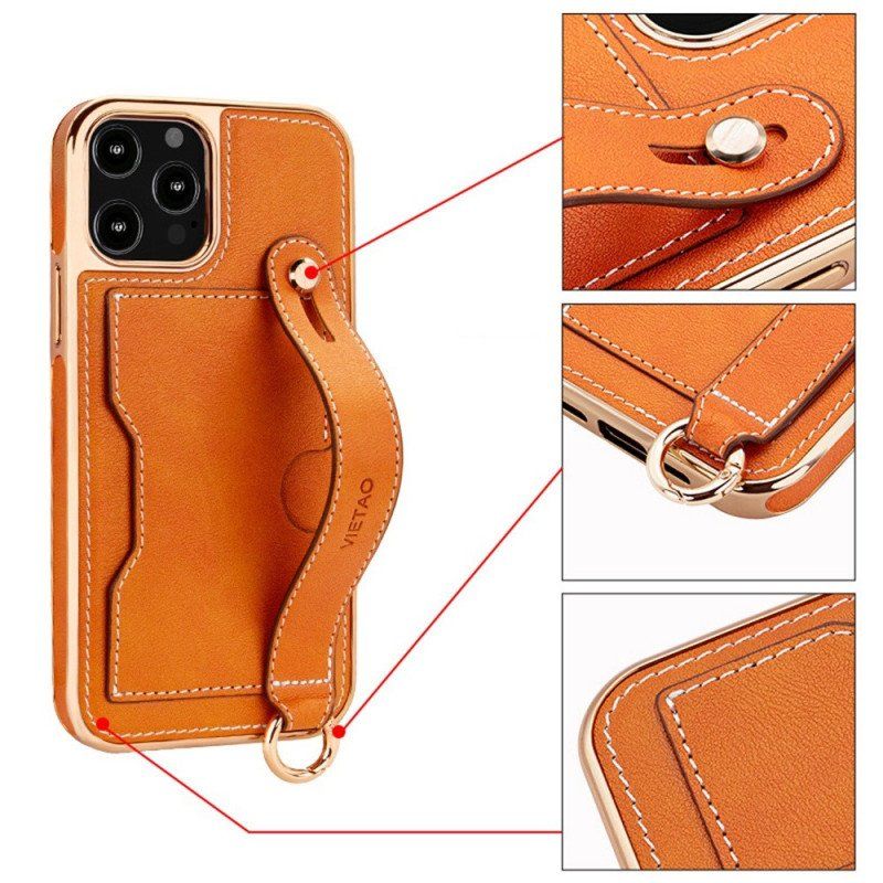 Etui do iPhone 14 Pro Max Etui Na Karty Z Paskiem Podtrzymującym Vietao