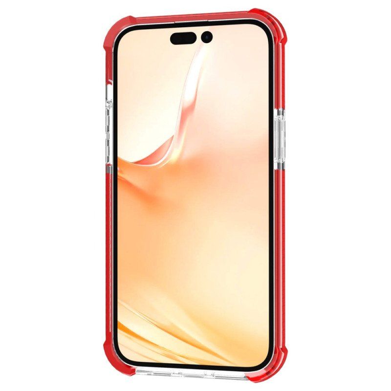 Etui do iPhone 14 Pro Max Przezroczyste Kolorowe Krawędzie