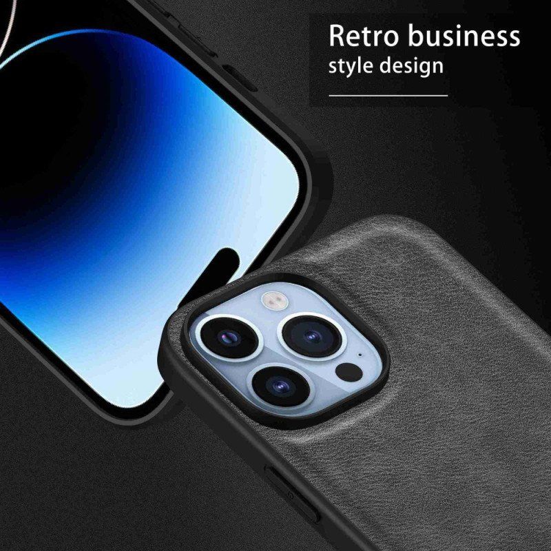 Etui do iPhone 14 Pro Max Sztuczna Skóra W Stylu Retro