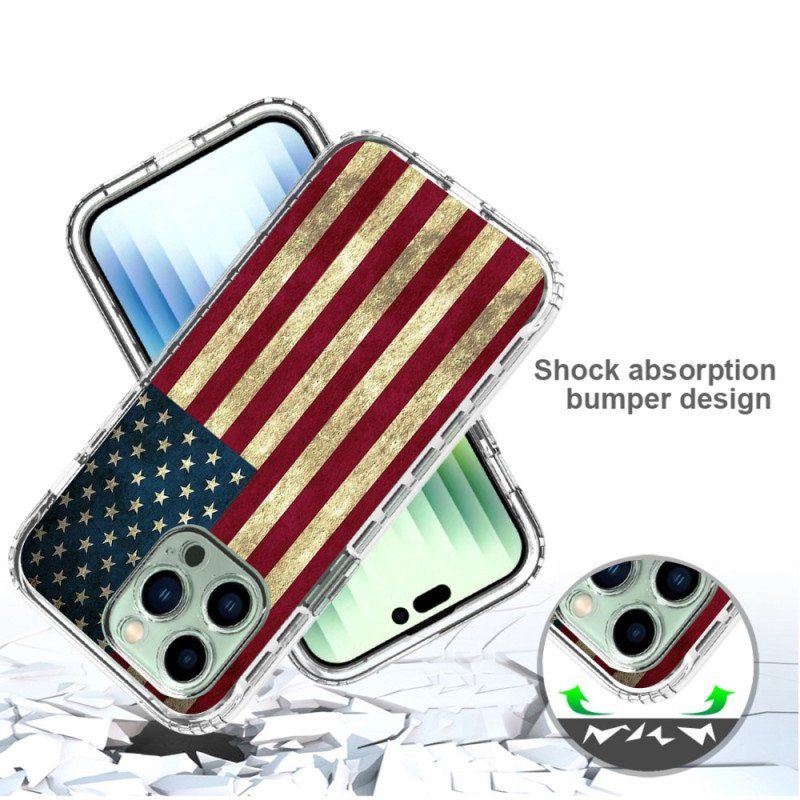 Etui do iPhone 14 Pro Max Ulepszona Flaga Amerykańska