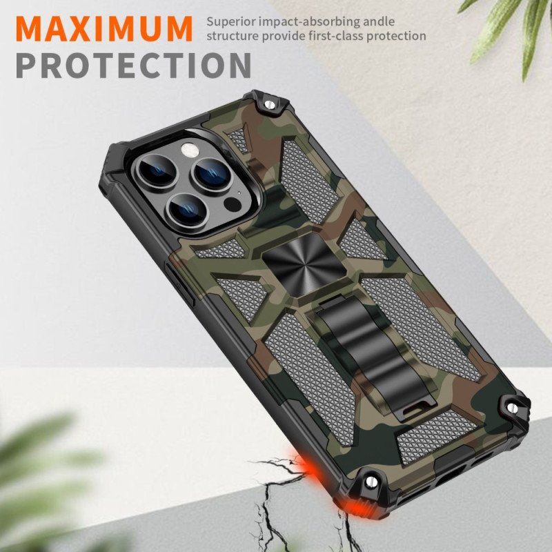 Etui do iPhone 14 Pro Max Zdejmowane Wsparcie Kamuflażu