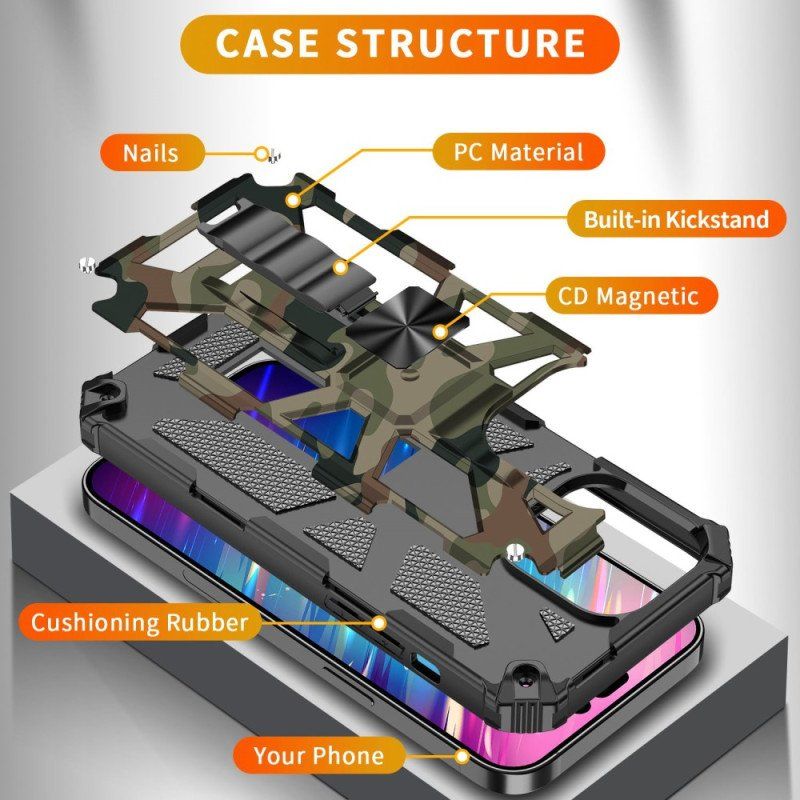 Etui do iPhone 14 Pro Max Zdejmowane Wsparcie Kamuflażu