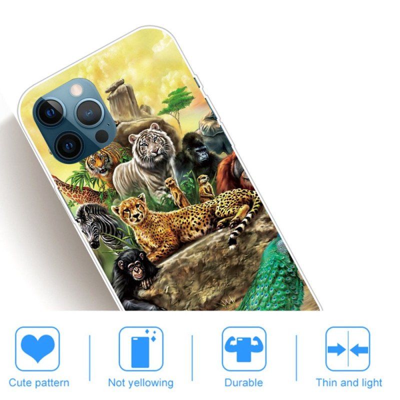 Etui do iPhone 14 Pro Max Zwierzęta Safari