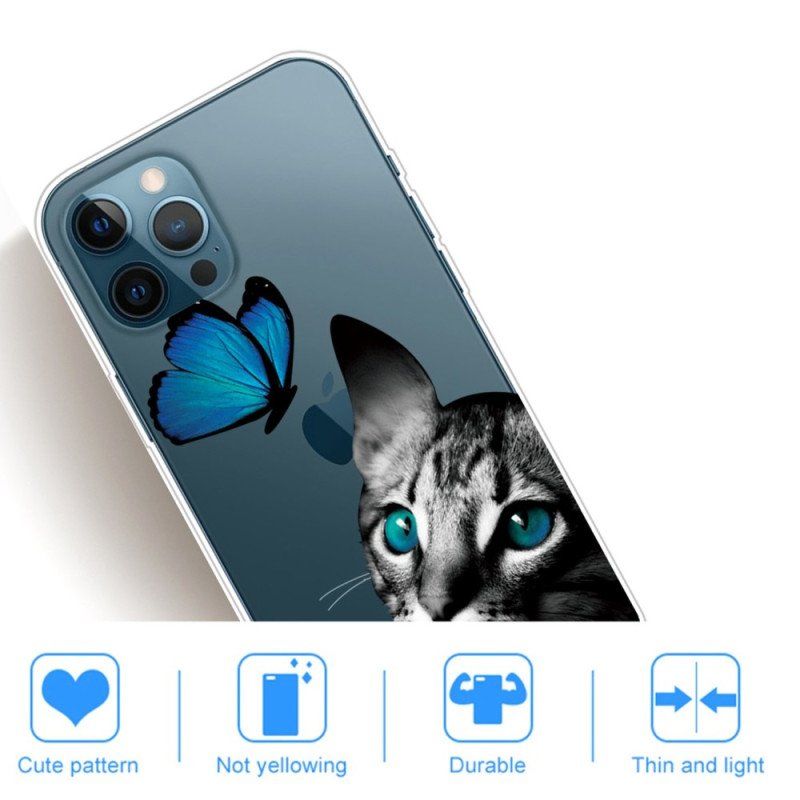 Etui do iPhone 14 Pro Między Kotem A Motylem