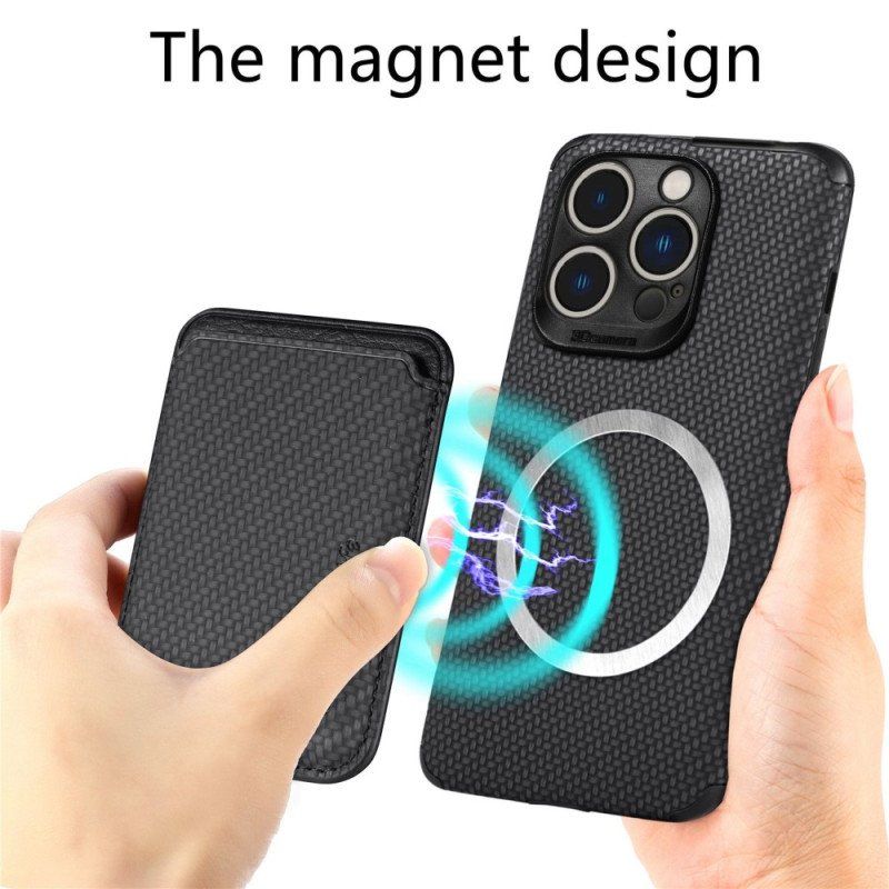 Etui do iPhone 14 Pro Portfel Portfel Z Włókna Węglowego I Magnesu