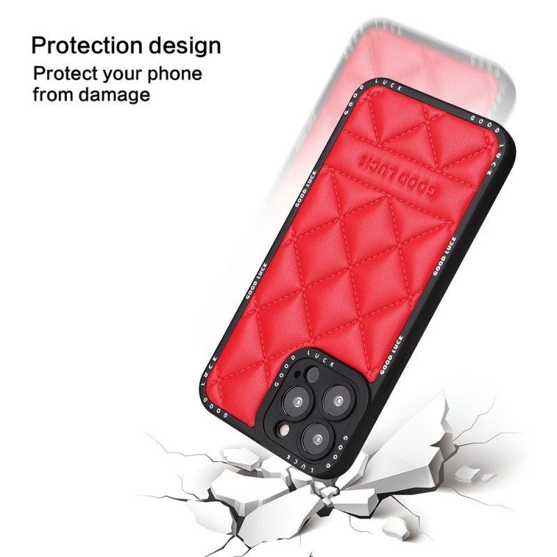 Etui do iPhone 14 Pro Powodzenia Pikowane