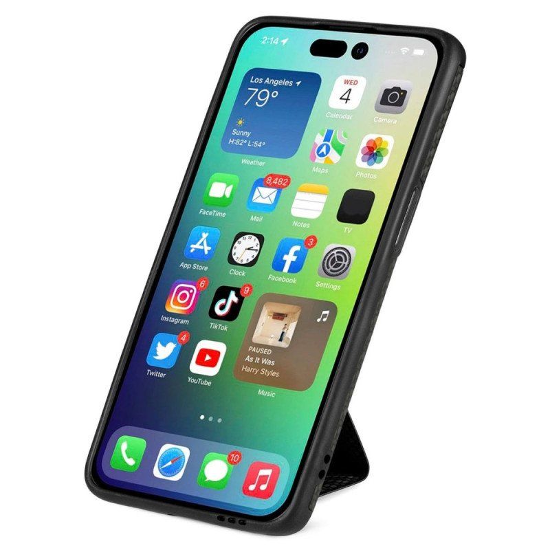 Etui do iPhone 14 Pro Uchwyt Na Karty Z Włókna Węglowego