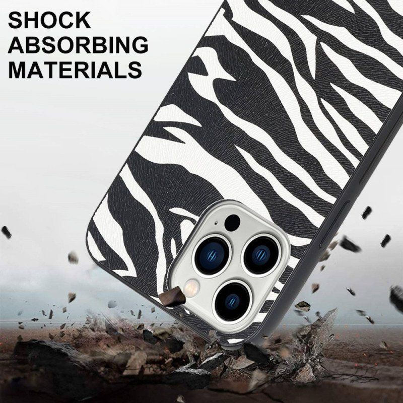 Etui do iPhone 14 Pro Zebra Z Paskiem Na Ramię