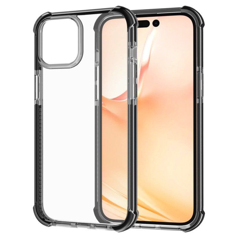 Etui do iPhone 14 Przezroczyste Kolorowe Krawędzie