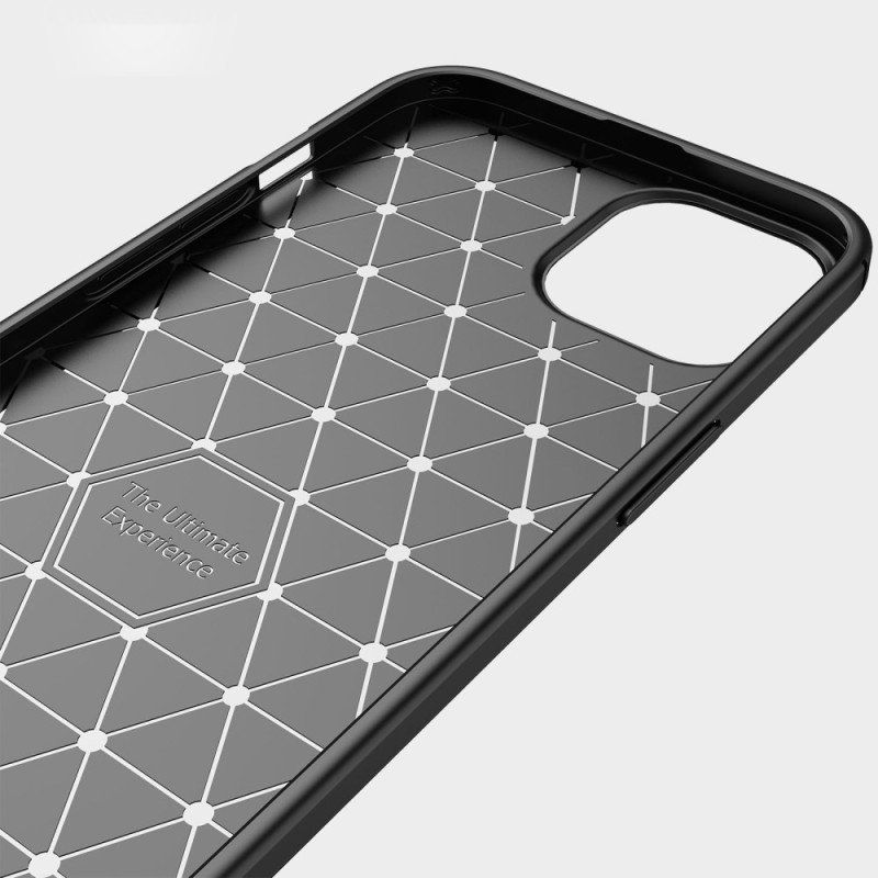 Etui do iPhone 14 Szczotkowane Włókno Węglowe