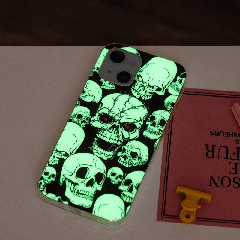 Etui do iPhone 15 Plus Fluorescencyjne Czaszki