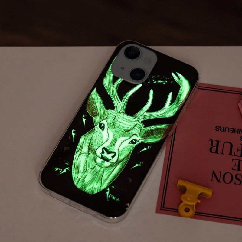 Etui do iPhone 15 Plus Fluorescencyjny Jeleń