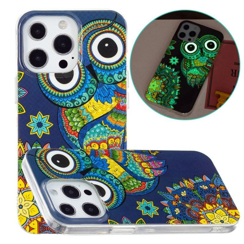 Etui do iPhone 15 Pro Fluorescencyjna Sowa