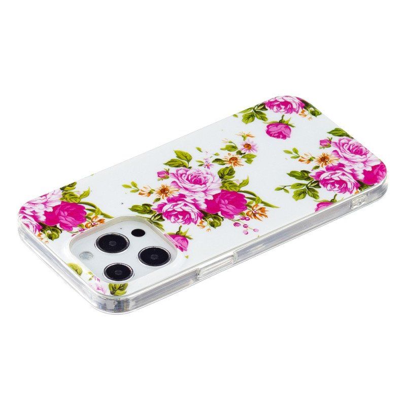 Etui do iPhone 15 Pro Max Fluorescencyjne Kwiaty