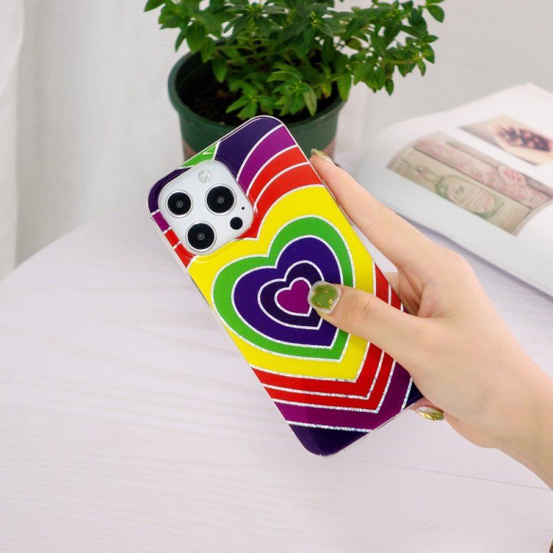 Etui do iPhone 15 Pro Psychodeliczne Serce