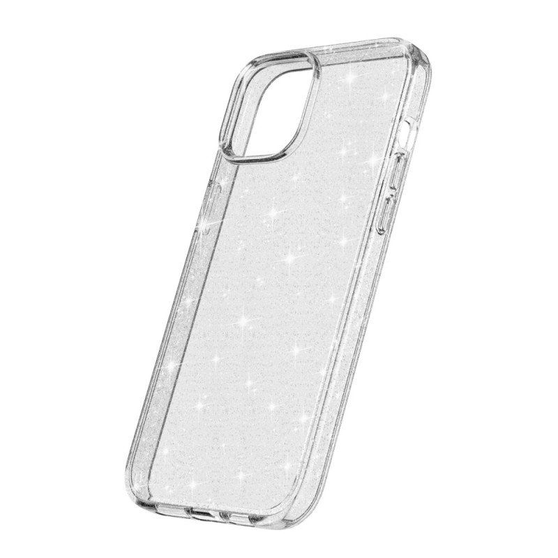 Etui do iPhone 15 Przezroczysty Brokat