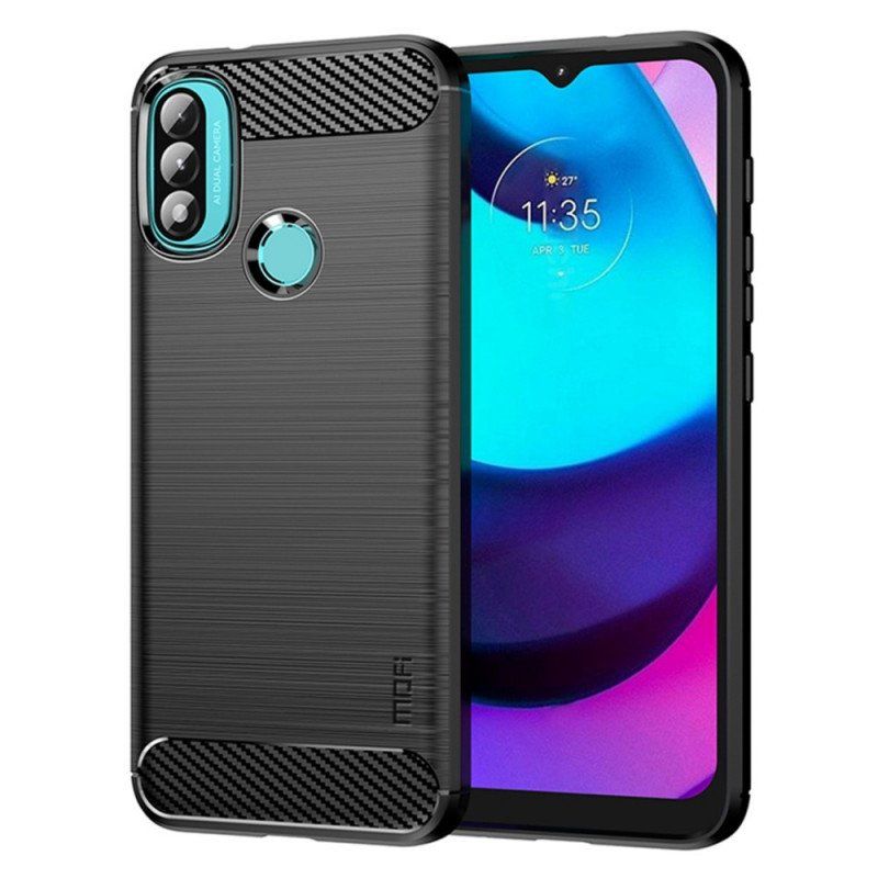 Etui do Moto E40 / E30 / E20 Szczotkowane Włókno Węglowe Mofi