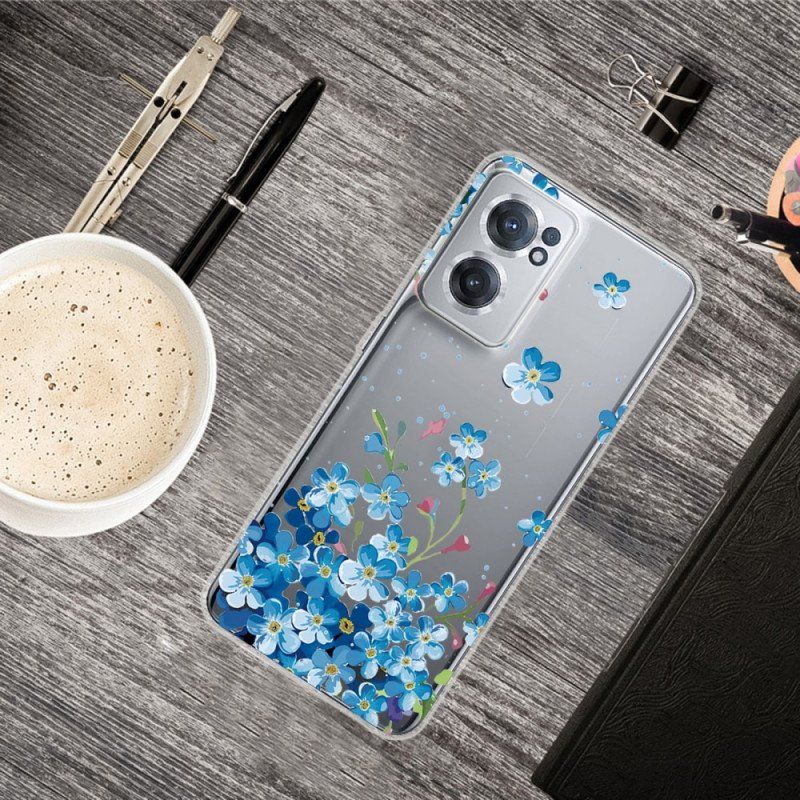 Etui do OnePlus Nord CE 2 5G Niebieskie Kwiaty