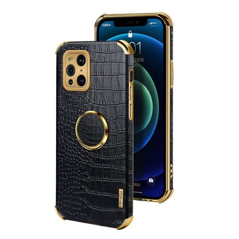 Etui do Oppo Find X3 Pro X-case Efekt Skóry Krokodyla