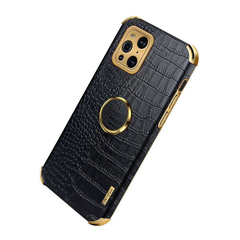 Etui do Oppo Find X3 Pro X-case Efekt Skóry Krokodyla