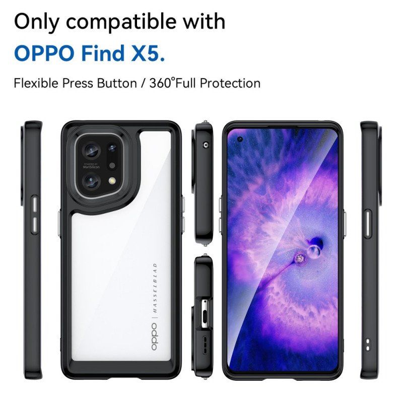 Etui do Oppo Find X5 Hybrydowe Kolorowe Krawędzie