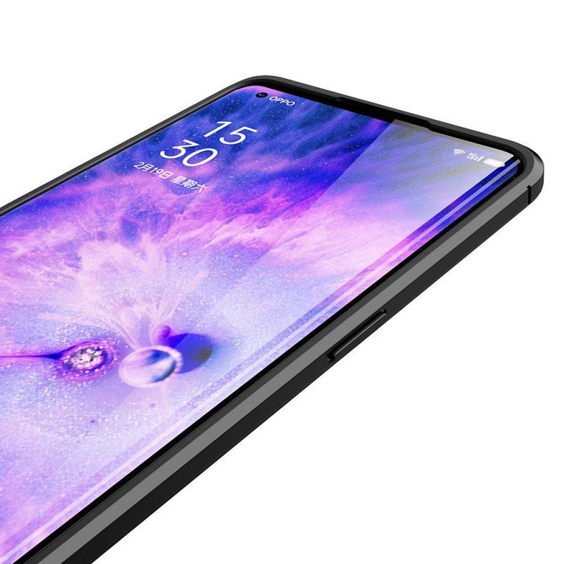 Etui do Oppo Find X5 Podwójna Linia Liczi Z Efektem Skóry