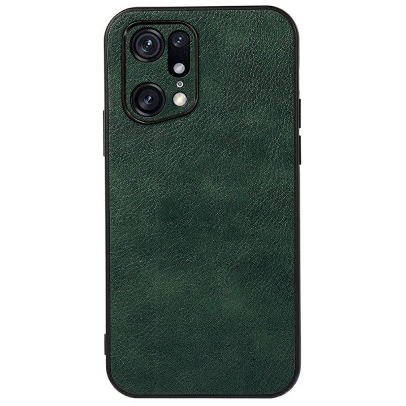 Etui do Oppo Find X5 Pro Efekt Skóry Liczi