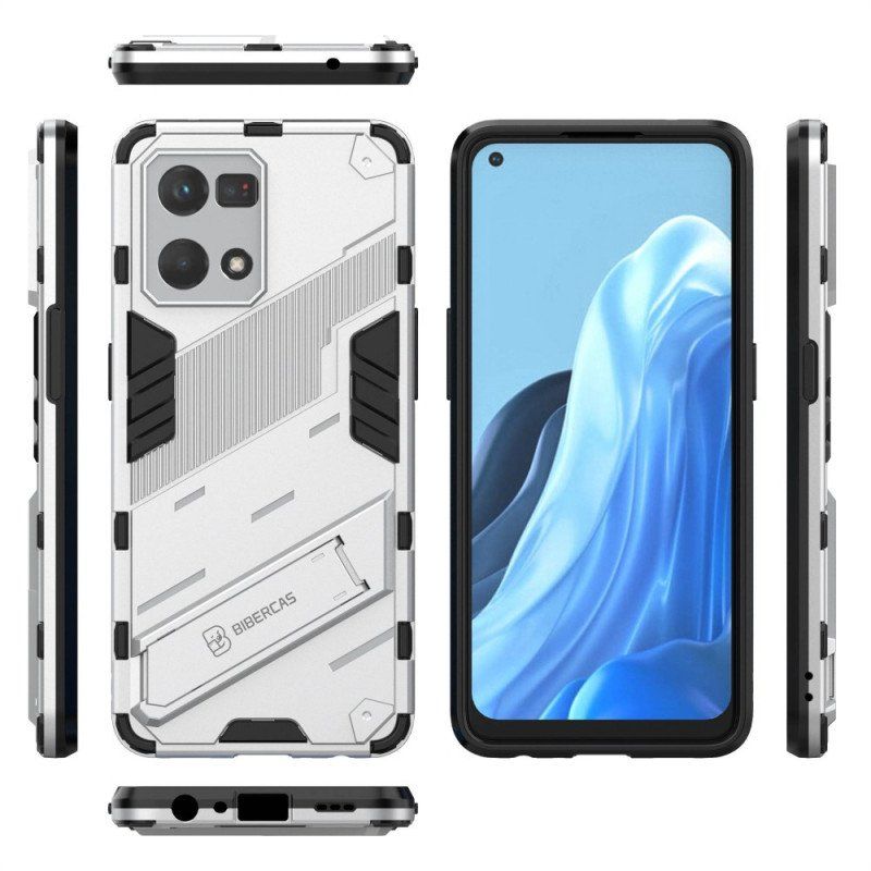 Etui do Oppo Reno 7 Zdejmowany Stojak W Dwóch Pozycjach Bez Użycia Rąk