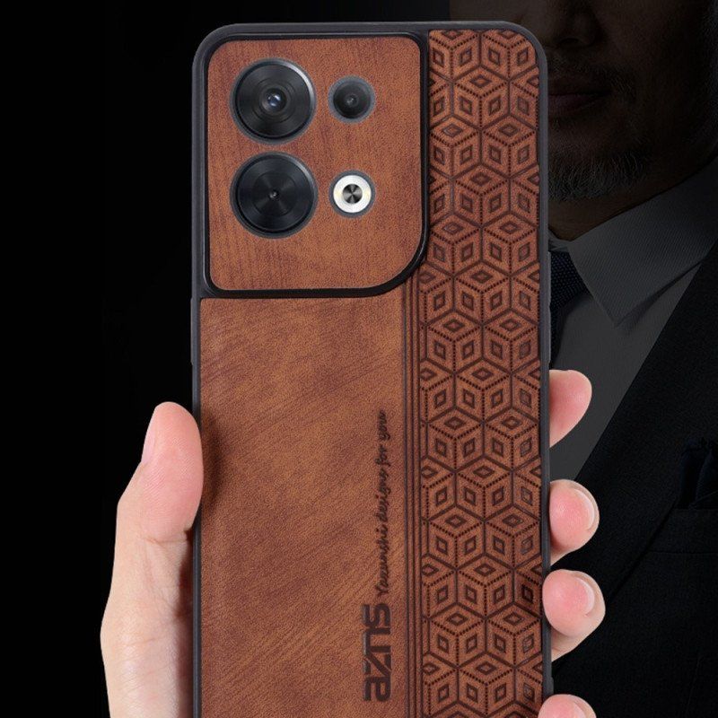 Etui do Oppo Reno 8 Efekt Skóry Azns