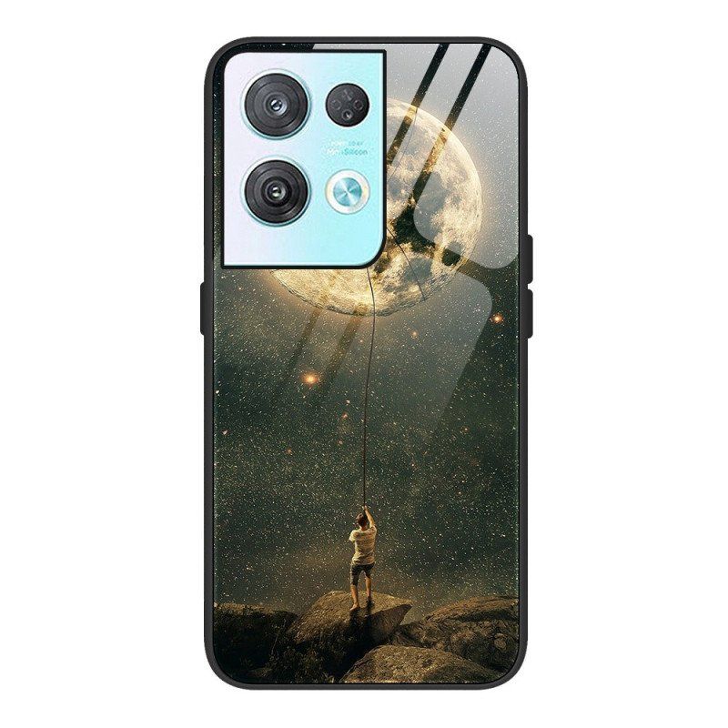 Etui do Oppo Reno 8 Szkło Hartowane Moon Man