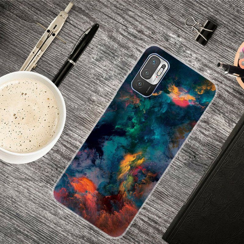 Etui do Poco M3 Pro 5G Kolorowe Chmury