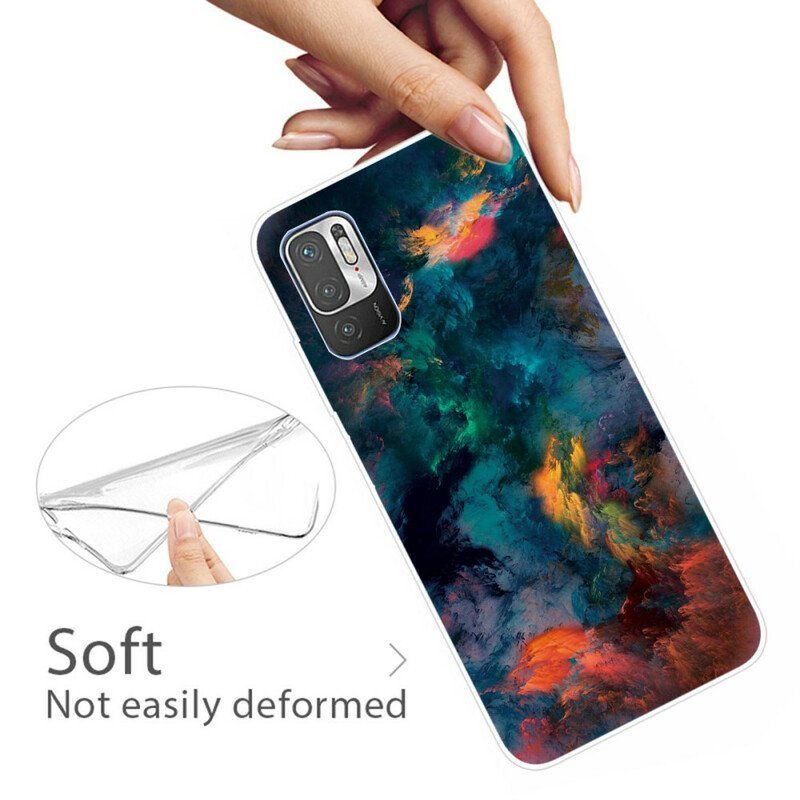 Etui do Poco M3 Pro 5G Kolorowe Chmury